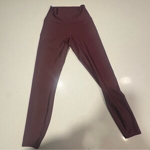 High-Waist Maroon Leggings NWT